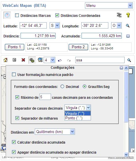 WebCalc Mapas